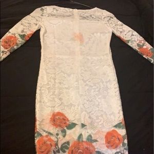 Classy Dress With Rose Designs